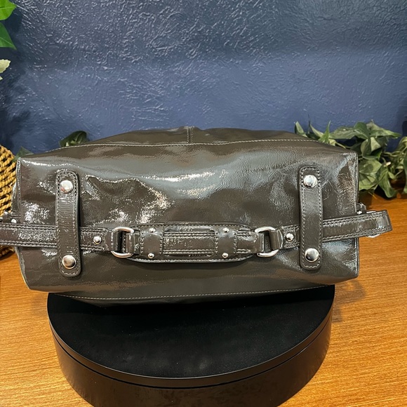 Coach Gray Patent Leather Satchel - Picture 3 of 15